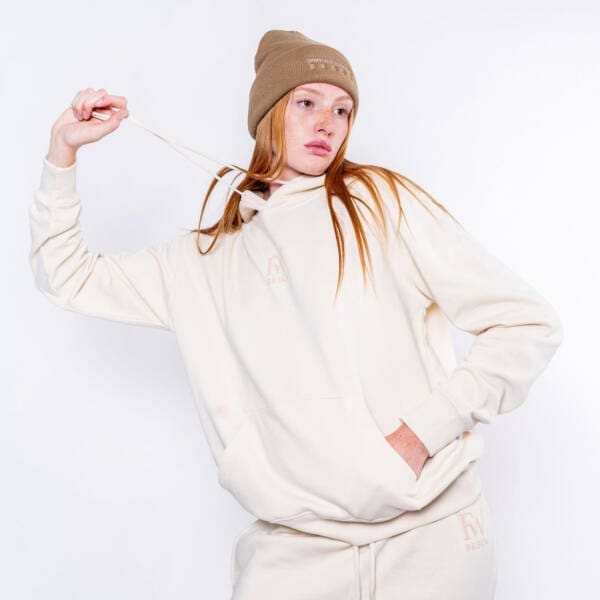 Snuggle Burnout Pullover Hoodie Snow Beige
