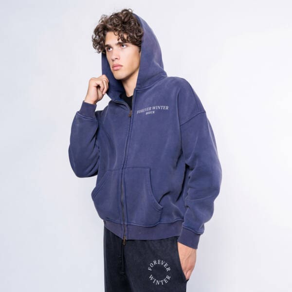 Frosted Full Zip Hoodie Twilight