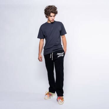 Cozy Straight Leg Fleece Pants Timber Black
