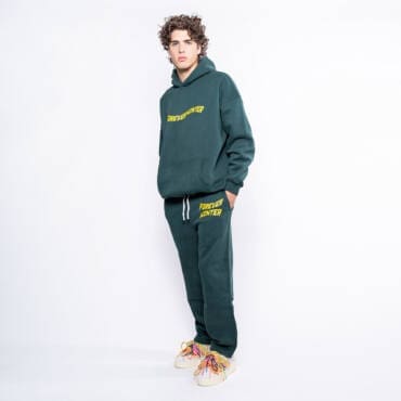 Cozy Straight Leg Fleece Pants Evergreen