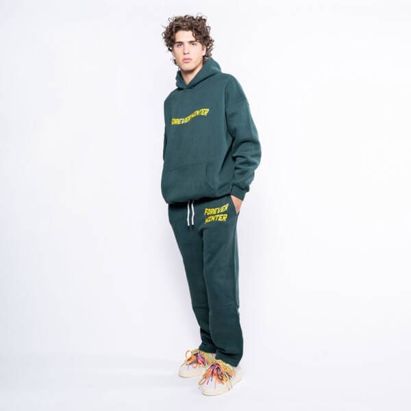 Cozy Straight Leg Fleece Pants Evergreen