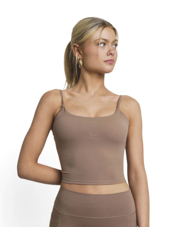 Flex Crop Cami Trail Stone Brown